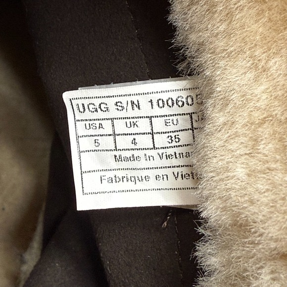 UGG Aleyah Youth Big Girls Boots Size 5 Brown Suede Shearling Fur Lined - Picture 11 of 11